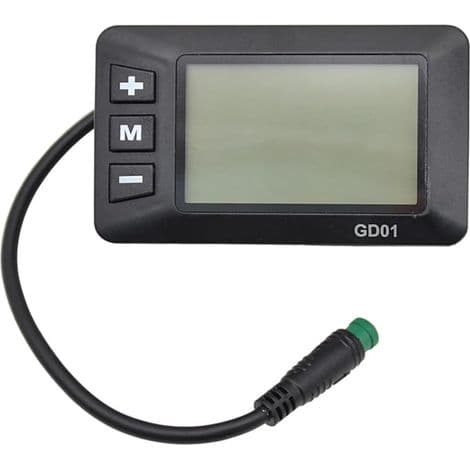 för GD01 elcykel LCD-skärm, vattentät multifunktionsdisplay, multispänningsdisplay
