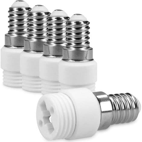 10x fatningsadapter - E14 til G9 fatningskonverter - Bajonetfatning lampeholderadapter til halogen LED-pærer