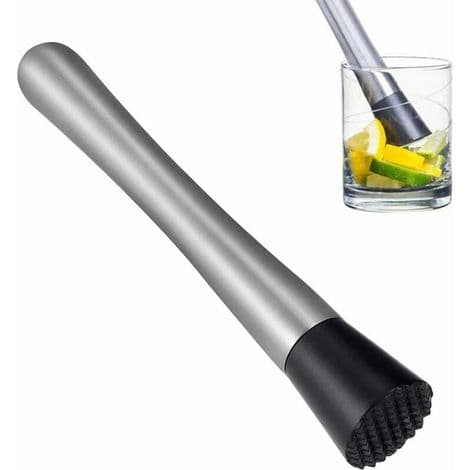 Rörpinne, Vinrörpinne, Muddler i rostfritt stål, 21 cm Cocktailmuddler i rostfritt stål