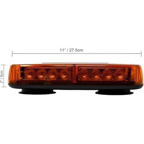 Roterende varsellys - LED - Mini taklysbjelke - 24 LED-er - Strobelys - DC12V
