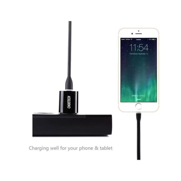 Stars® Micro USB Hurtigopladnings- og Synkroniseringskabel 2.4A til Samsung S7 S6 Edge Huawei P10 PS4 Controller Tablet (Sort, 0.5M)