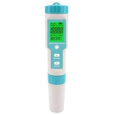 Svømmebassin salinitetstester, pH- og saltvandstester, 7-i-1 digital tester, pH- og salinitetstester