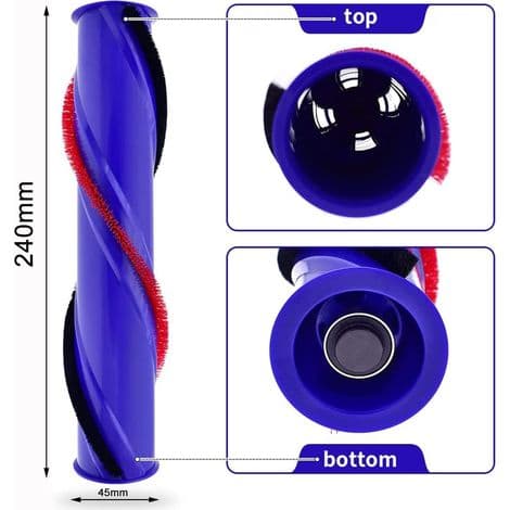 Erstatningsrengjøringsbørste (4 pinner, d=45mm) for Dyson V6 Total Clean V6 Absolute V7 støvsuger (eldre versjon)
