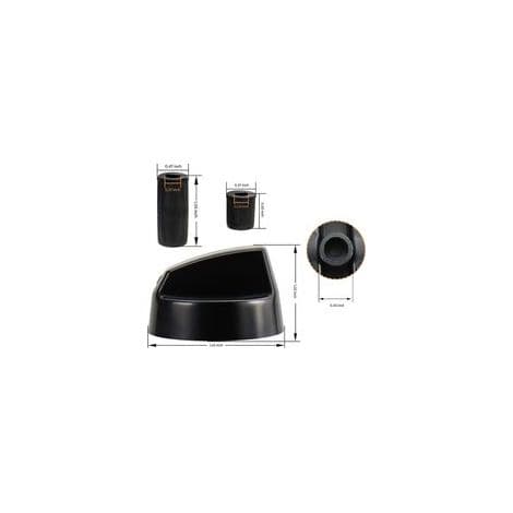 Sæt med 4 udskiftningsknapper til gaskomfurer, 6mm/8mm indvendig diameter, reservedele til ovne og komfurer - Sort