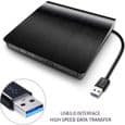 Slank USB 3.0 Ekstern DVD RW CD-brenner/DVD-skriver/leser for bærbar PC