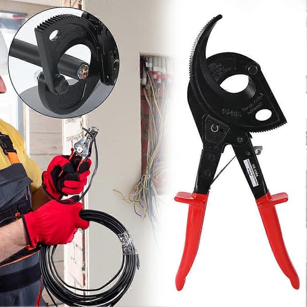HS-325A Kabelsaks med Skralle Multifunksjonell Kabelkutter for Husholdninger og Bilbruk