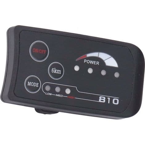 Elcykel Display S810 36V 48V, LED Display med 4-leder SM-stik til opgradering