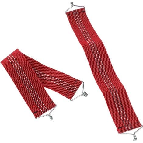 Gravity Set med 6 Förstärkta Stolremmar med Stålkrokar för Lutningsfixering, Röd, 36 cm