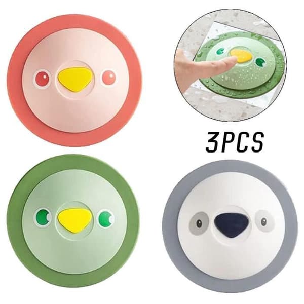 Badekarplugg - Ikke noe navn - Silikon - Hårfilter - 3 stk - Effektiv forsegling