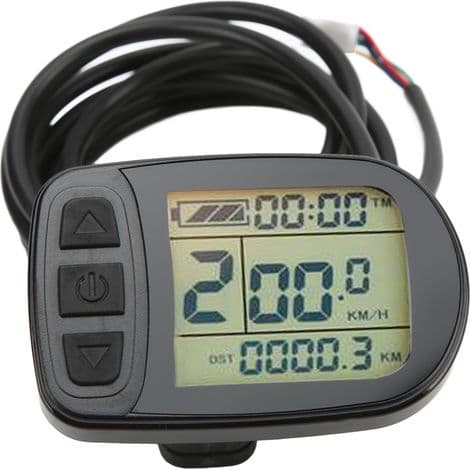 LCD5 Elcykelcomputer til 72V Elcykler med SM-stik - Cykelkonverteringsdisplay