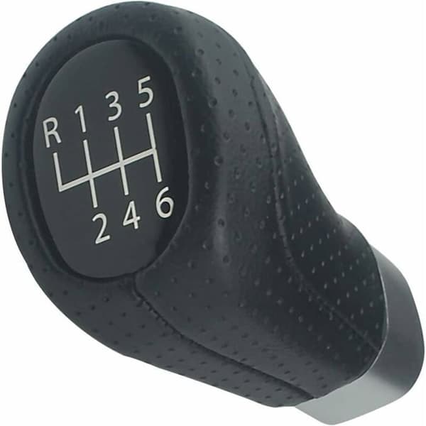 6-växlad växelspaksknopp i läder. Passar BMW E34 E36 E38 E39 E46 E53 E60 E61 E63