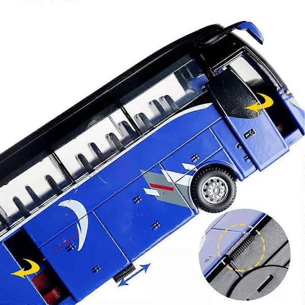 Model Flash Light Køretøj Enkelt Sightseeing Bus 1:32 Legeringsbiler Træk Tilbage Legetøj