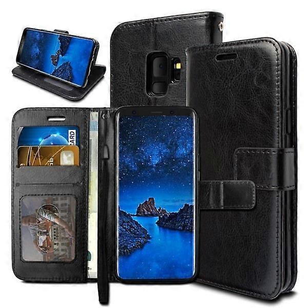 Plånboksfodral Samsung S9 Plus, 3 kort/ID Svart