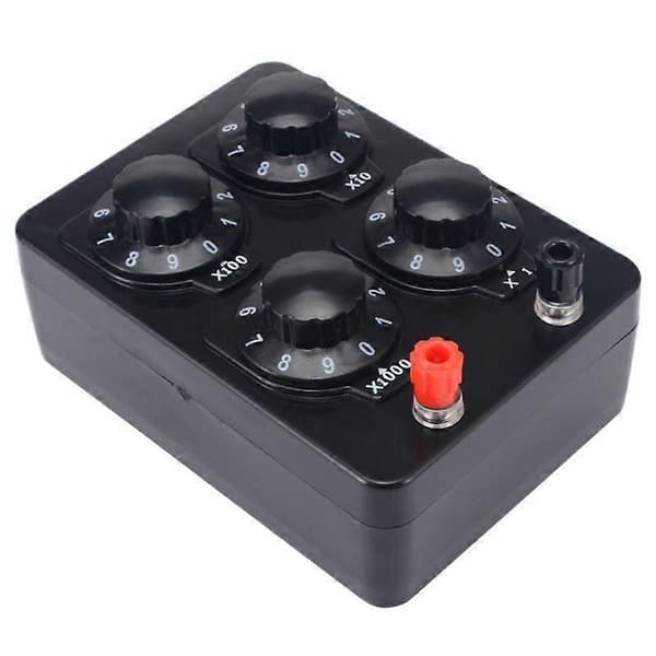 0-9999 Ohm Simpel Modstandsboks Præcision Variabel Dekade Modstand Undervisningsinstrument