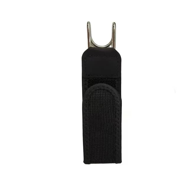 Elastisk taljebælte med velcro og justerbar metalkrog (4-pak) – Velegnet til jeans (sort)
