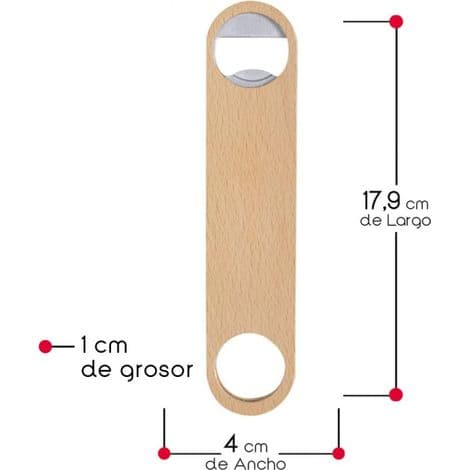 Bærbar og holdbar flaskeåbner med træ- og rustfrit stål-design