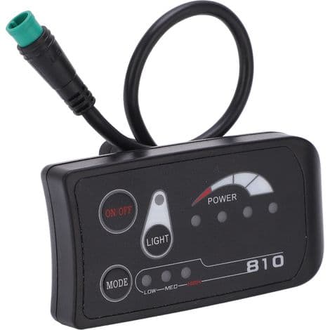S810 LED-display til 48V elcykel, vandtæt kontrolpanel til elcykelmodifikation med vandtæt interface.