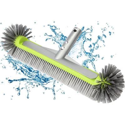 Poolbørste - 17\" - Tæt nylon - 43 cm - Uden teleskopstang