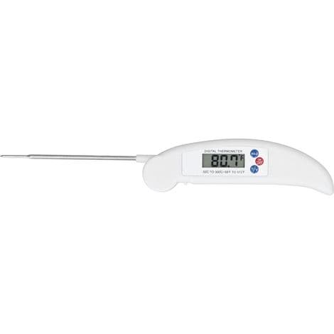 Snabb Digital Kötttermometer med Vikbar Sond - Vitt Kök