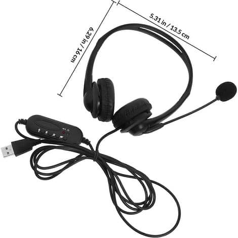 Kablet støjreducerende kontorheadset med mikrofon
