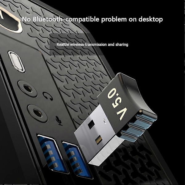 USB Bluetooth-kompatibel 5.0 Adapter Trådlös Ljud Dongel Mottagare Sändare för PC Mus Tangentbord Hörlurar Dator Laptop