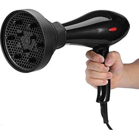 Hårtørrer Diffuser - Universal Sammenfoldeligt Design - Kompatibel med 43 til 66 mm Dyser - Til Krøllet og Bølget Hår - 1 Styk