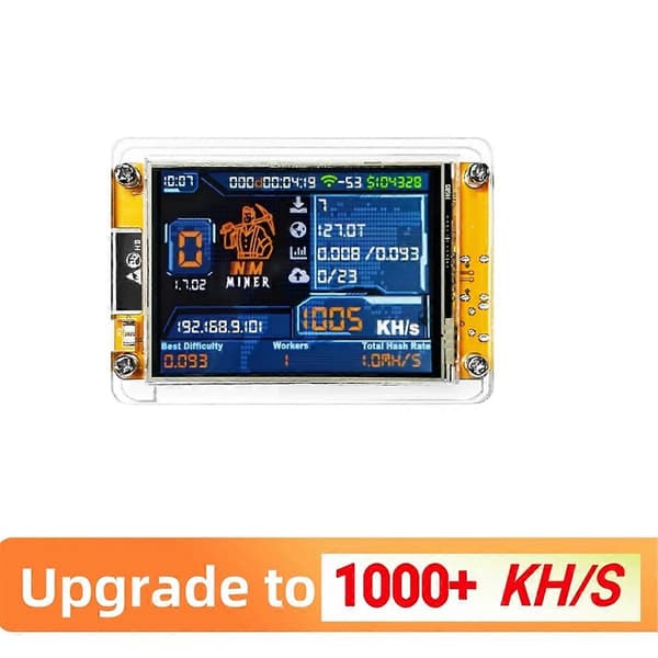 NMMiner NerdMiner V2 Hashrate Display Crypto Solo Lotteri Bitcoin