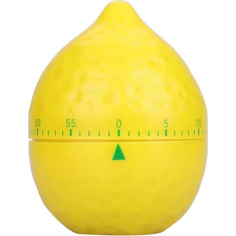 Mekanisk køkkentimer, lavet af ABS, op til 60 minutter, citronform