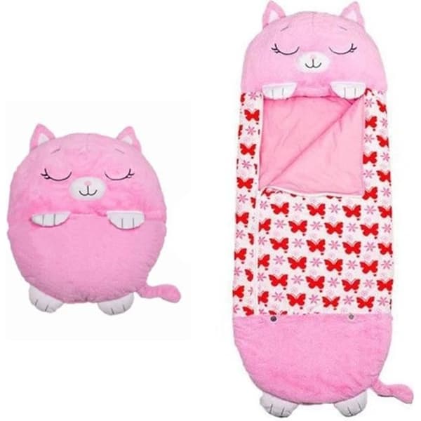 Barnsovsäck med kudde 137*50cm - Happy Nappers - Rosa - Rektangulär