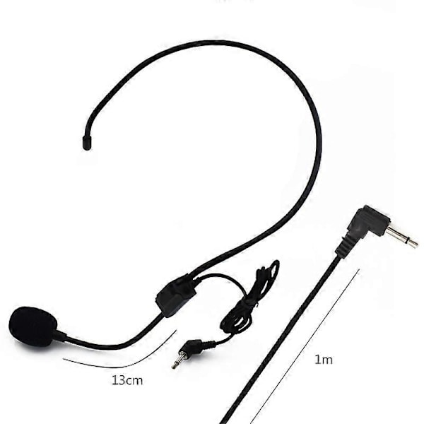 Professionellt 3,5 mm trådbundet mikrofonheadset Studiohögtalare Röstförstärkare Klar Ljudmikrofon För Konferensguide Tal Lärare