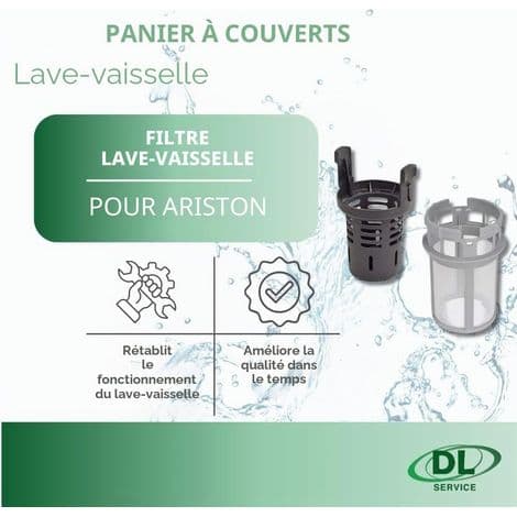 Diskmaskinsfilter (inre och yttre) kompatibelt med Hotpoint Ariston Indesit, C00256571 + C00256572, komplett utbytesfilter