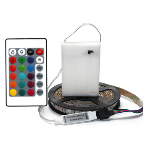 Lyslist med fjernkontroll LED RGB 2 m IP65