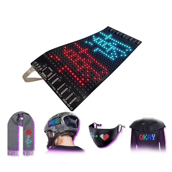 Bluetooth RGB Flexibel LED-Panel APP Kontroll Scrollande Display Skärm Vikbar