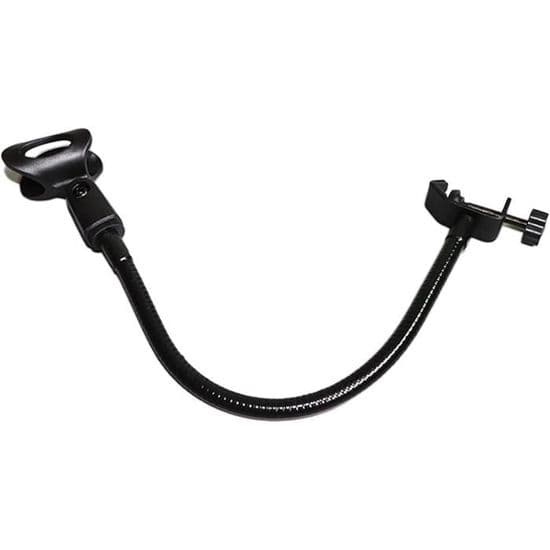 Mikrofonstativ, fleksibelt skrivebordsmikrofonstativ med solid bordklemme, 3/8\" til 5/8\" skrueadapter, 360° justerbart
