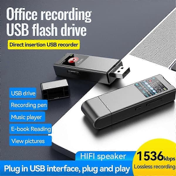 Usb Flash Driver Mini Rec Aktiveret Lydoptagelse Diktafon O Mp3 Afspiller 64g-Yogu