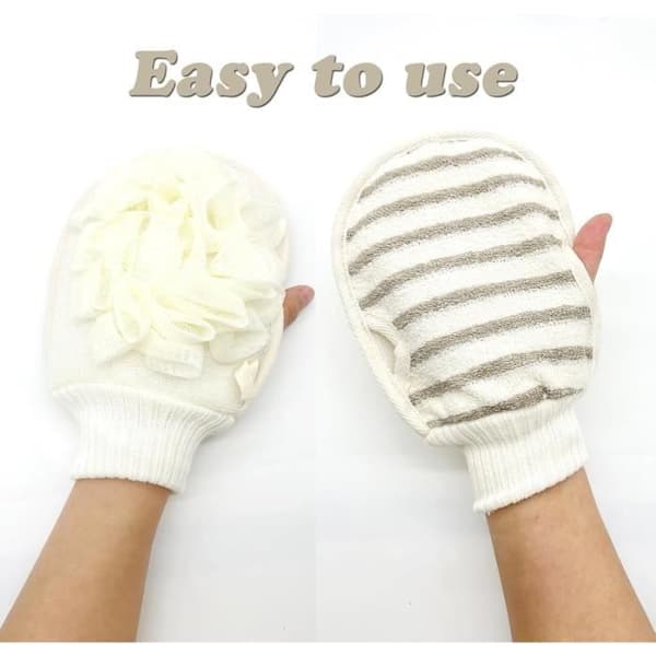 Eksfolierende handsker - Ikke specificeret - 2 stk. - Bambus - Dobbelt tekstur - Unisex