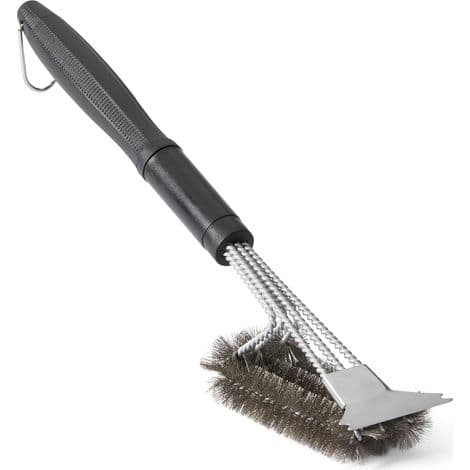 Grillskrapa och borste, silver, 1 styck