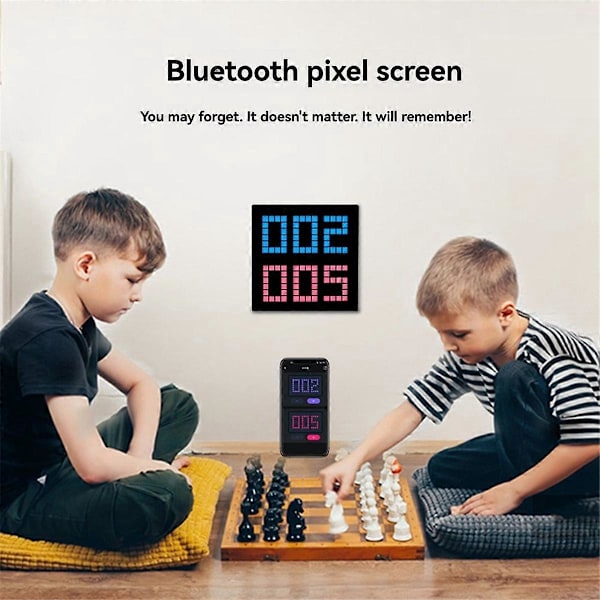 LED 32x32 Pixel Display Nattlampa Smart APP Kontroll Programmerbar Skärm DIY Text Animation Foto F