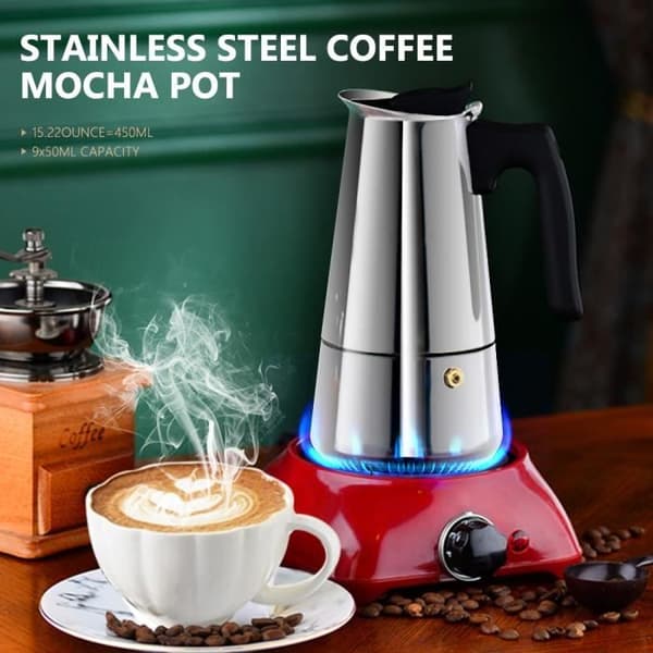 Italiensk kaffemaskine - Service - 300 ml - Rustfrit stål - Til voksne
