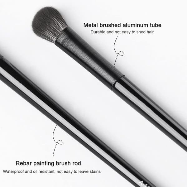 Sæt med øjenmakeupbørster, vinklede børster, præcisionsværktøjer til blending, definering, skygge og konturering.