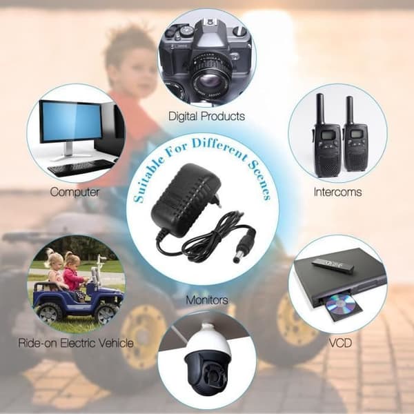Batterilader - ZGEER - 12V - 1000mA - Universal - Intelligent beskyttelse