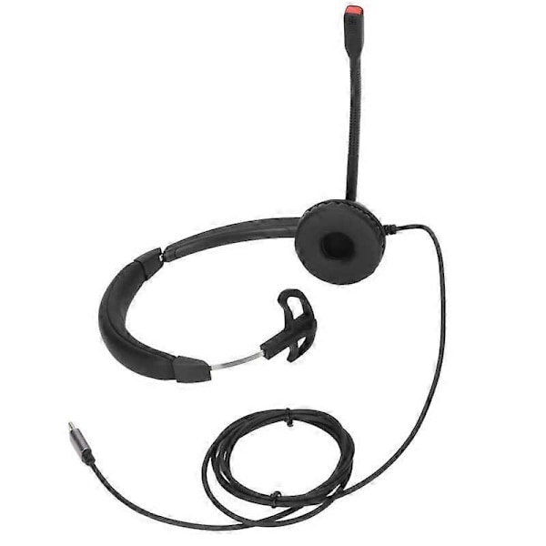 Telefonheadset Monaural Hörlurar med Mikrofon för Callcenter Telemarketing