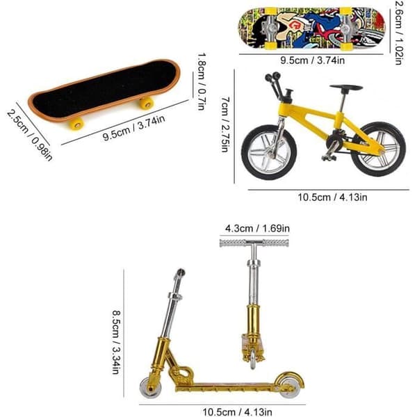 Legetøj - Finger Skateboard - Pædagogisk Legetøj - Sæt med ramper - Til børn i alderen 3 til 15 år