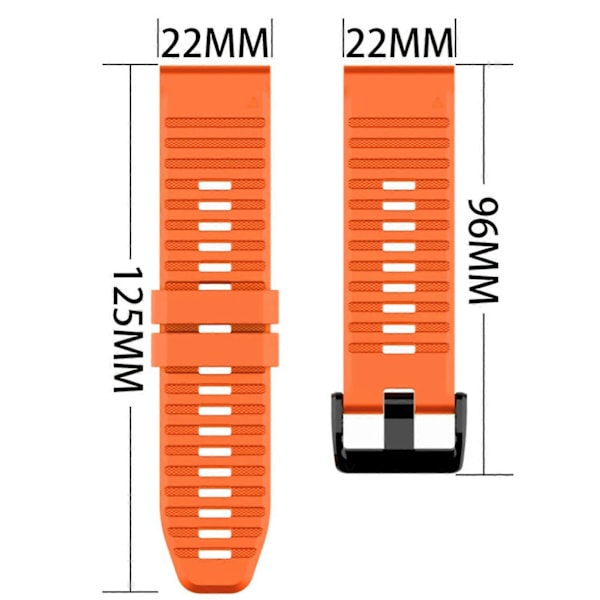 22mm Silikon Quick Release Klockarmband för Garmin Fenix 6 5