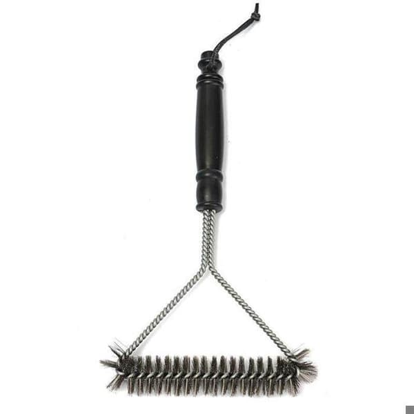 Grillrensebørste, tilbehør til havemøbler (30,5 cm, 3-sidet rustfrit stål)
