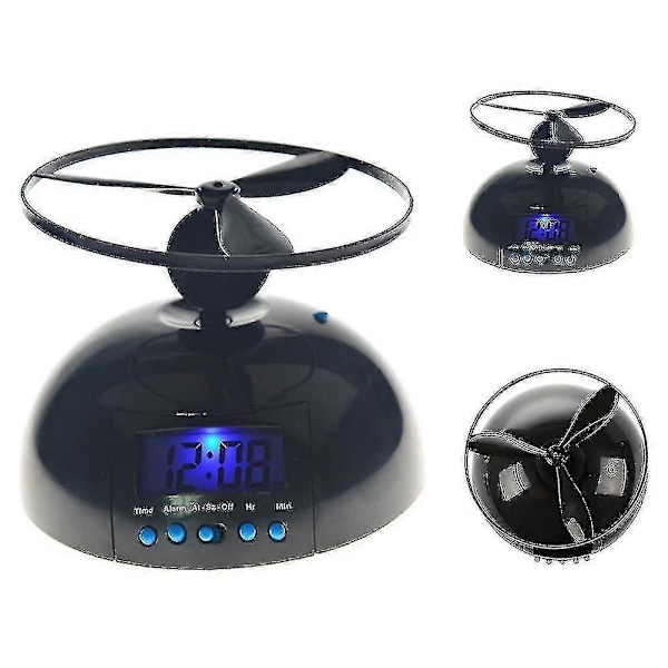 Väckarklocka för sovrum Helikopter Bakgrundsbelysning Abs Lat Gåva Flygande Högljudd Irriterande Digital Skruvpropeller LED-display Snooze