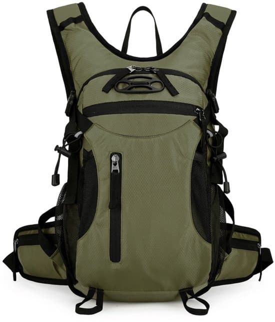 15L Vedenpitävä Pyöräilyreppu - Nylon - 41x24x13cm - Vihreä
