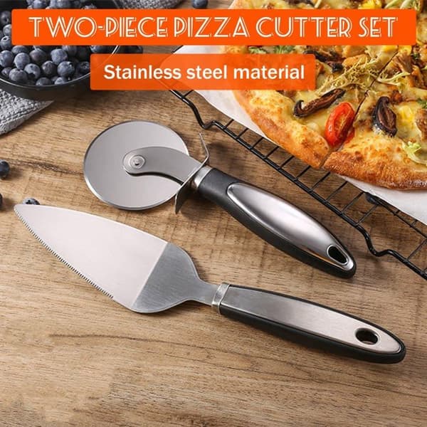 Pizzaskærersæt - BEIJIYI - Professionel - Rustfrit stål - Pizzaspade - 10 emballageposer