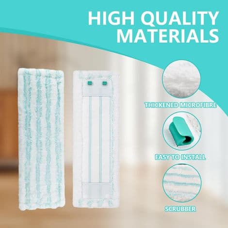 Sett med 4 erstatningsmopphoder for Leifheit Profi XL Micro Duo/Cotton Plus, erstatningsmopphode for Leifheit Profi XL, rask flekkfjerning, effektiv