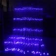 Blå - 3x3m 320LED - EU-stik 220V - LED-lyskæder til jul, gardin, vandfald og regneffekt